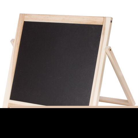 Доска двустороняя для мела и маркеров (35х41 см), настольная, подставка, черная/белая, ПИФАГОР, 236888