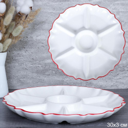 Блюдо менажница 7 секций 30х3 см / TH-321 /уп 15/