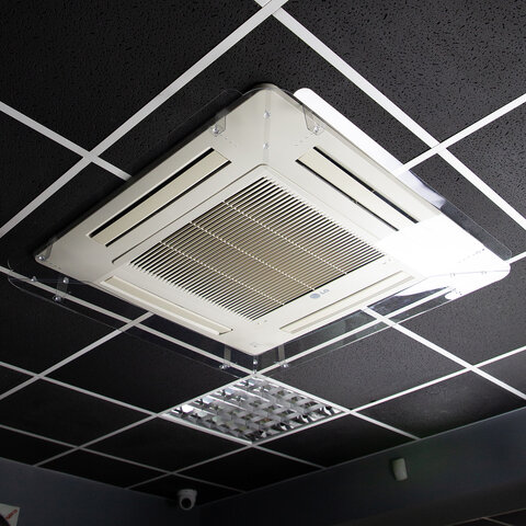 Экран для кондиционера потолочного размером от 950х950 до 1050х1050 мм, ПЭТ, прозрачный, 10000061