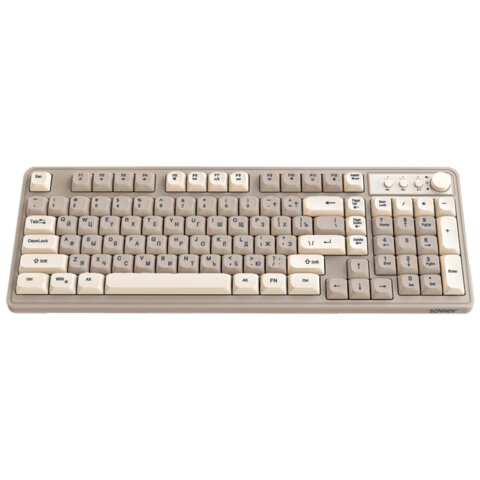 Клавиатура проводная USB, 102+98 клавиш, LED-подсветка, SONNEN K620, слоновая кость/серая, 513950
