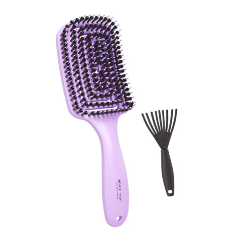 Расческа для волос массажная, 24x7,8 см,с нат. щетиной+щетка для чистки В ПОДАРОК MONTE VITA (МОНТЕ ВИТА), 457432