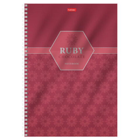 Тетрадь А4 96л. HATBER гребень, клетка, металлизирован.картон, выбороч.лак, Chocolate (микс), 083451, 96Т4мтлВ1гр