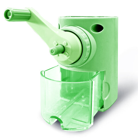 Точилка механическая BRAUBERG KIDS, для простых и цветных карандашей, корпус мятный, крепление к столу, 272003