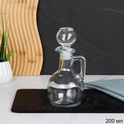 Графин-штоф Кувшин 200 мл / G-4 /уп 72/* стеклянная пробка