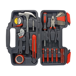 Набор инструментов столярно-слесарный, 40 предметов, пластиковый кейс, ГРАНДМАСТЕР, 671332