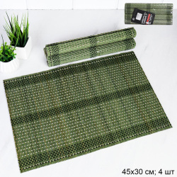 Салфетка для стола Бамбук 30х45 см 4 штуки / BGT-103 /уп 60/ зеленая