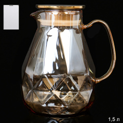 Кувшин 1500 мл стеклянный / LCWJ5903 /уп 36/ Металическая крышка