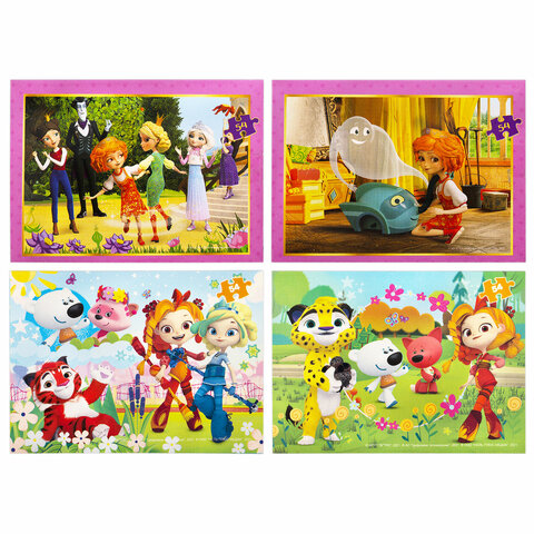 Пазлы картонные 54 элемента, "Лицензионные сюжеты", КОМПЛЕКТ 20 шт., поле 17,5х13 см