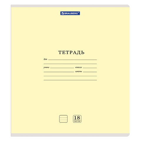 Тетради ДЭК 18 л. КОМПЛЕКТ 20 шт. BRAUBERG "КЛАССИКА NEW", линия, обложка картон, АССОРТИ (5 видов), 880062