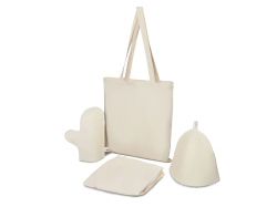 Банный набор с килтом «Healing Light», мужской, Цвет белый