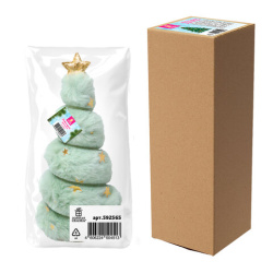 Украшение новогоднее интерьерное, 18 см, "Пушистая елочка", полиэстер, пенопласт, ЗОЛОТАЯ СКАЗКА, 592565