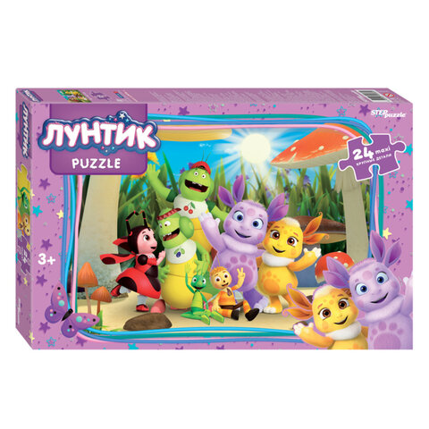 Пазл картонный 24 элемента, "МАКСИ-ПАЗЛЫ", АССОРТИ, поле 50х34,5 см