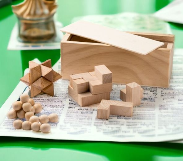 Набор из 3 игр ROCKS / Набор из 3-х головоломок в деревянном футляре