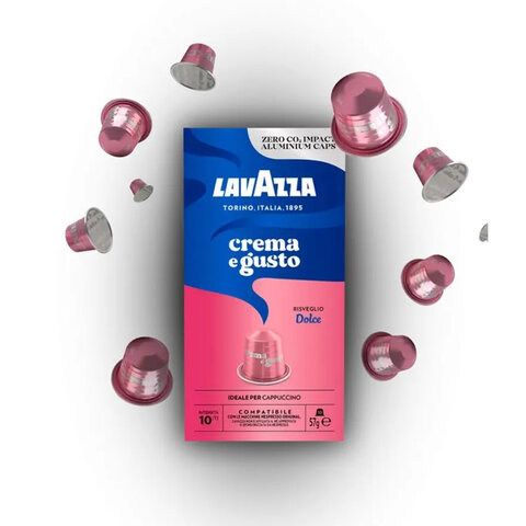 Кофе в капсулах LAVAZZA "Crema&Gusto Dolce" для кофемашин Nespresso, 10 порций