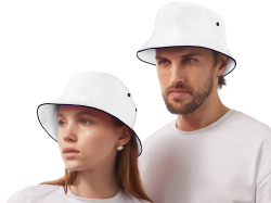 Панама «Hanoi», унисекс, Цвет белый, темно-синий