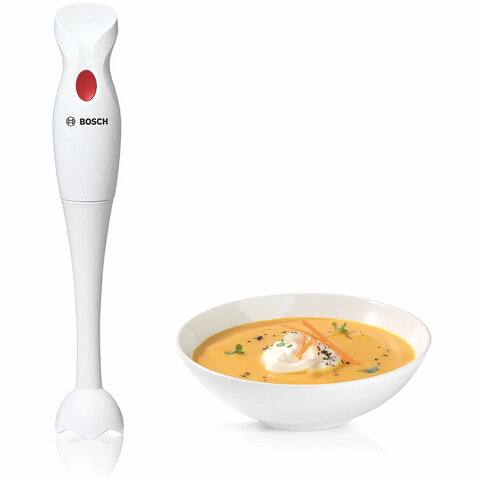 Блендер погружной BOSCH MSMP1000, 350 Вт, 1 скорость, 1 насадка, белый