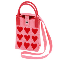 Сумочка-органайзер повседневная HEIKKI KNIT (ХЕЙКИ) кросс боди, вязаная, 17х12х5 см, "Hearts", 273795