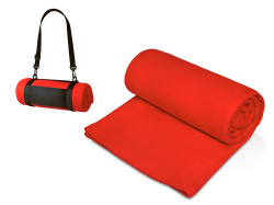 Плед «Нежность» с ремешком на плечо, Цвет красный