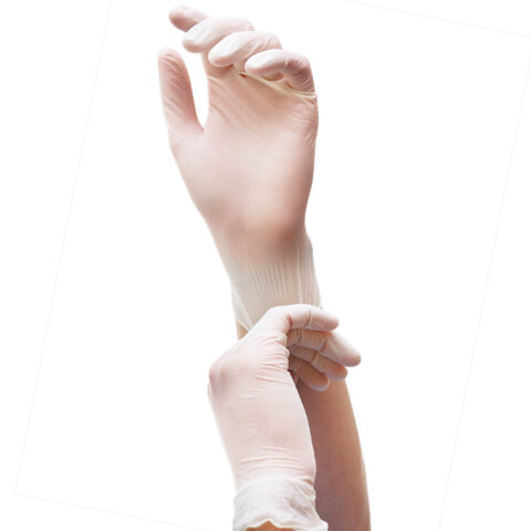 Перчатки виниловые универсальные 50 пар (100 шт), размер XL (очень большой), белые, RABBITEX (РАББИТЕКС) Standard, 702166