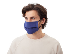 Маска для лица многоразовая из хлопка, Цвет синий