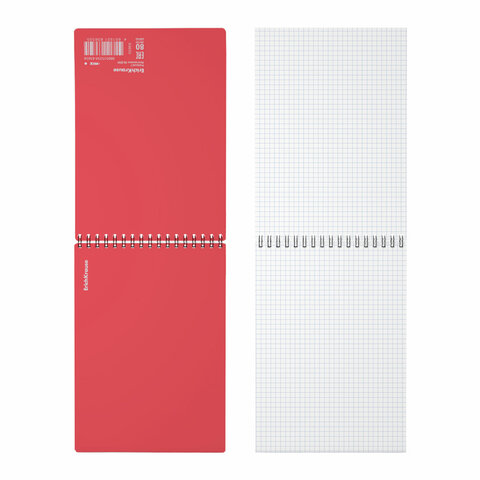 Блокнот А5 148х210 мм, 80 л., спираль, пластик, клетка, ERICH KRAUSE, "Reef", 63650