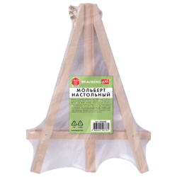 Мольберт настольный из пихты, 18х24 см, высота холста до 25 см, BRAUBERG ART BASIC, 192682