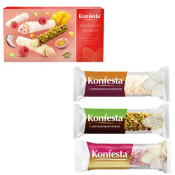 Конфеты глазированные KONFESTA, ассорти вкусов с манго, малиной, фисташкой, 150 г