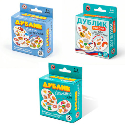 Игра настольная ДУБЛИК, 30 карточек, АССОРТИ, Русский стиль