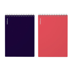 Блокнот А5 148х210 мм, 80 л., спираль, пластик, клетка, ERICH KRAUSE, "Reef", 63650