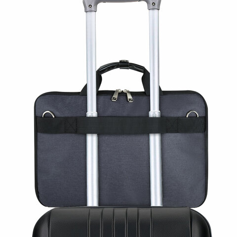 Сумка портфель BRAUBERG MODERN с отделением для ноутбука 15-16", откидная крышка, серая, 29х42х11 см, 270828
