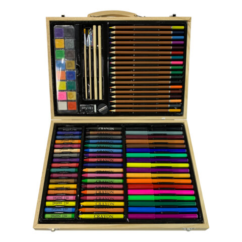 Набор ЮНОГО ХУДОЖНИКА "ANIMALS" для рисования и творчества в кейсе ЮНЛАНДИЯ, 100 предметов, 665675