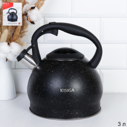 Чайник 3,0 л,ручка Бакелит/ KISIGA / KB-437 /уп 12/ 0,76/индукция / трехслойное дно