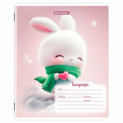 Тетради ДЭК 12 л., КОМПЛЕКТ 10 шт., BRAUBERG, клетка, обложка картон, "МИЛЫЕ ЗВЕРУШКИ", 107319