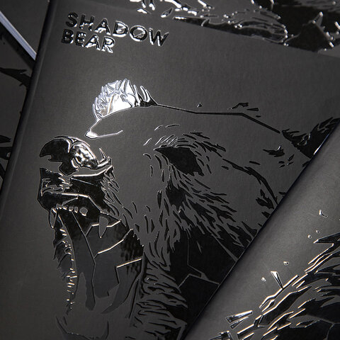 Тетрадь А5 48л. HATBER скоба, клетка, матовая ламинация, 3D лак, Shadow (микс в спайк, 48Т5лолВ1