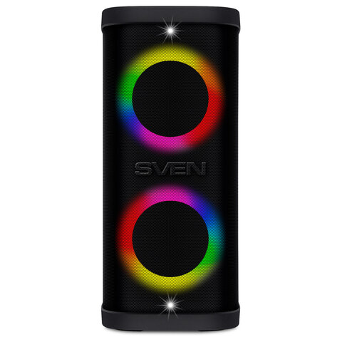 Колонка портативная SVEN PS-930, 150 Вт, TWS, Bluetooth, FM, USB, microSD, LED-дисп, черн, SV-022402
