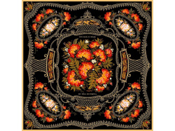 Платок «Тагильский поднос», Цвет черный