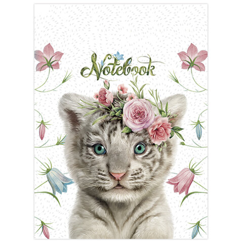 Блокнот МАЛЫЙ ФОРМАТ А7 75x105 мм, 40 л., гребень, фольга, TWIN лак, клетка, "МИКС 3" (6 видов), 099128