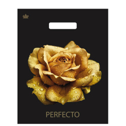 Пакет с вырубной ручкой, 37х30 см, "Перфекто Роза", 90 мкм, н00229687