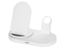 Складная зарядная станция с беспроводной зарядкой «Flashport», 15 Вт, Цвет белый