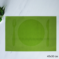 Салфетка для сервировки стола Столовые приборы 30х45 см ШТУЧНО / B114 /уп 10/300/салатовая