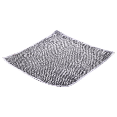 Тряпки-салфетки металлизированный эффект скрабер 20х20 см, КОМПЛЕКТ 6 штук, посуда, уборка, LAIMA, 700064