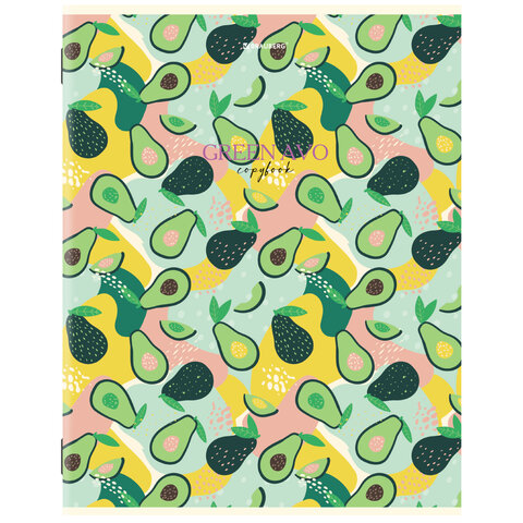 Тетради КОМПЛЕКТ 3 шт. А4, 96 л., BRAUBERG скоба, клетка, глянцевый лак, "Fruits", 404387