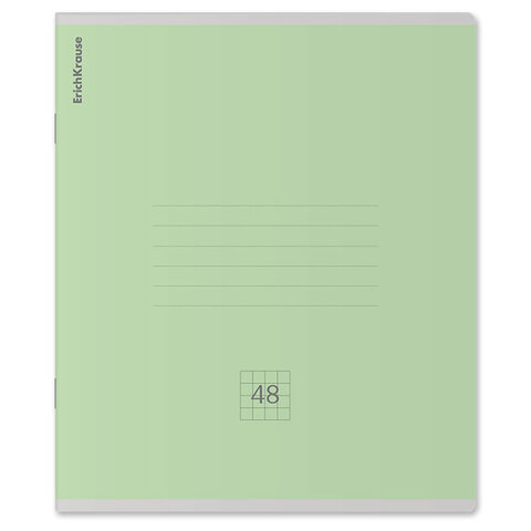 Тетрадь А5, 48 л., скоба, клетка, обложка картон, ERICH KRAUSE "КЛАССИКА", микс в спайке, 56099