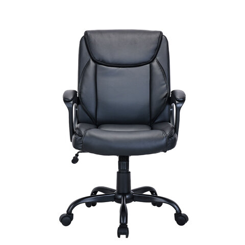 Кресло BRABIX "Forex EX-529", экокожа, разборное пятилучие, черное, 532980