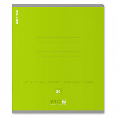 Тетрадь 24 л. ERICH KRAUSE "MC-7", клетка, ассорти MIX-PACK (микс в спайке), 56306