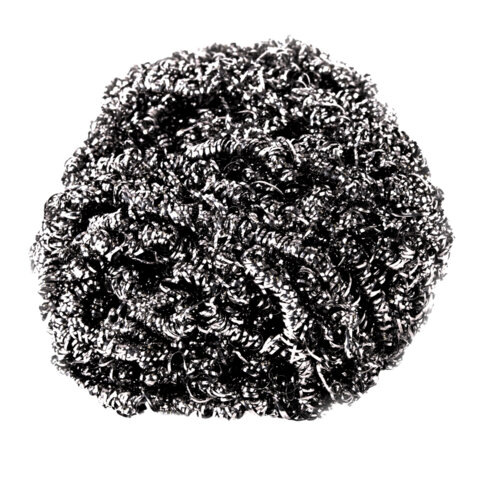 Губка (мочалка) металлическая спиральная 15 г, для посуды, гриля, плиты, LAIMA, 700061