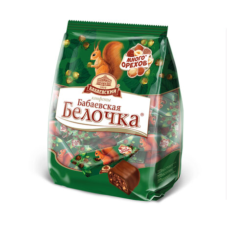 Конфеты шоколадные БАБАЕВСКИЙ "Белочка" 200 г, ББ16927