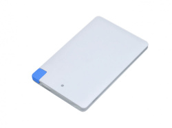 Внешний аккумулятор в форме карты «Trunk», 2500 mAh, Цвет синий