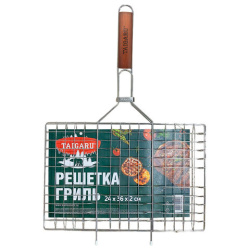Решетка-гриль универсальная, 51х(24х36х2см), СРЕДНЯЯ, хромированная, TAIGARU (ТАЙГАРУ), 702550