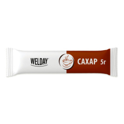 Сахар порционный OFFICE-BOX WELDAY в стиках по 5 г, 200 штук, 1 кг, 624095